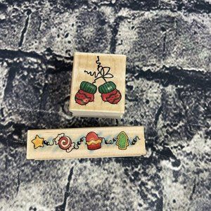 Embossing Arts 1364-B Christmas time Borders & 1175-B  Little Mittens Stamp Set